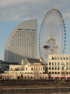 The largest clock in the world and Yokohama's Intercontinental hotel